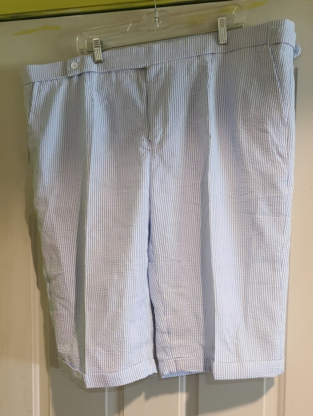 Men's Light Blue Seersucker Shorts